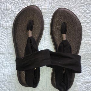 Black Sanuk Sandal—Size 8